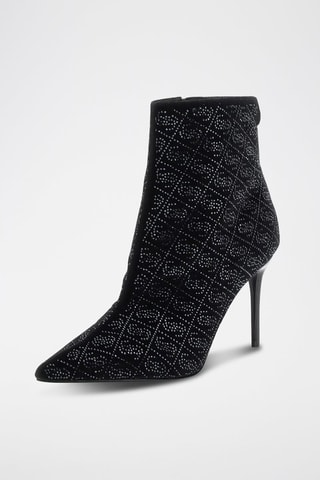 Bottines en velours - Noir