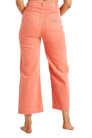 Pantalon 7/8 en velours en coton biologique taille haute - Rose - Billabong