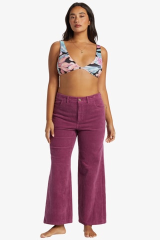 Pantalon slim en velours taille haute - Rose - Billabong
