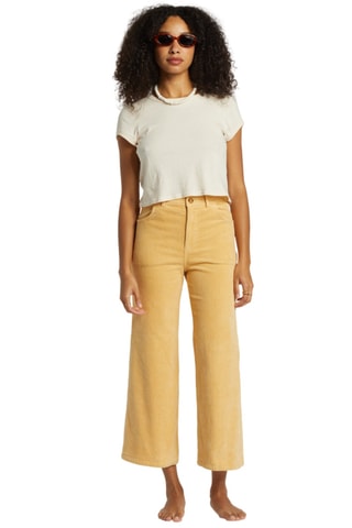 Pantalon slim en velours taille haute - Beige - Billabong