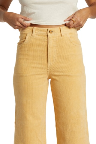 Pantalon slim en velours taille haute - Beige - Billabong