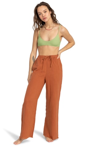 Pantalon évasé taille haute - Marron - Billabong