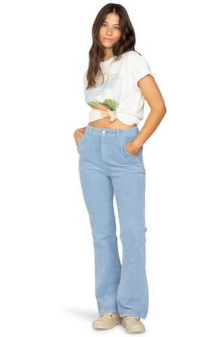 Pantalon slim en velours taille haute - Ciel - Billabong