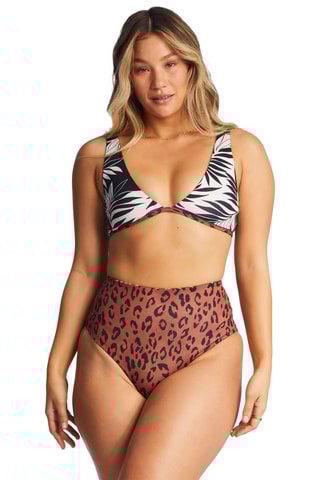 Bas de maillot réversible taille haute - Blanc et marron - Billabong