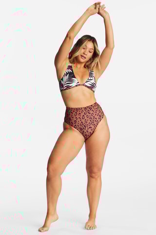 Bas de maillot réversible taille haute - Blanc et marron - Billabong