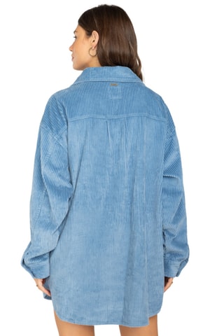 Robe chemise en velours - Bleu clair - Billabong