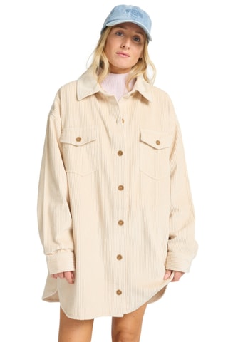 Robe chemise en velours - Blanc - Billabong