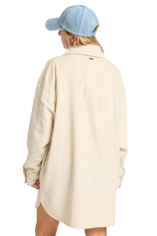 Robe chemise en velours - Blanc - Billabong