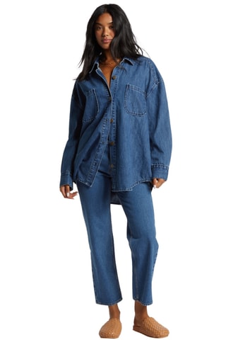 Chemisier en jean oversize - Bleu marine - Billabong