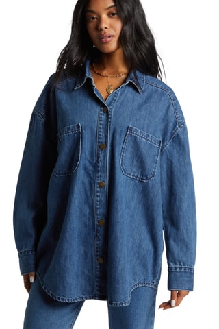 Chemisier en jean oversize - Bleu marine - Billabong