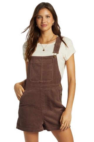 Salopette-short en velous - Marron - Billabong