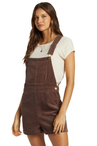 Salopette-short en velous - Marron - Billabong