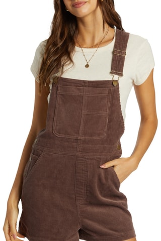 Salopette-short en velous - Marron - Billabong