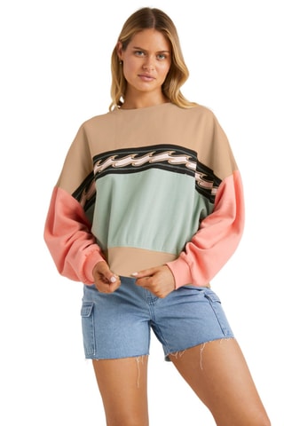 Sweat oversize polaire - Marron - Billabong