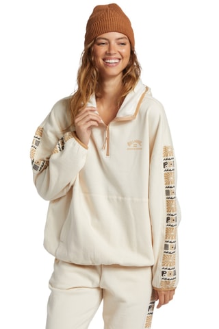 Sweat à capuche polaire en coton biologique - Blanc - Billabong