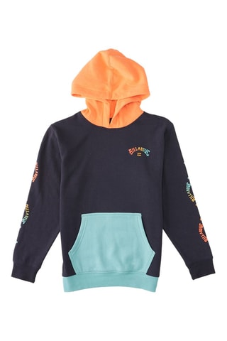 Sweat à capuche - Bleu marine et orange - Billabong
