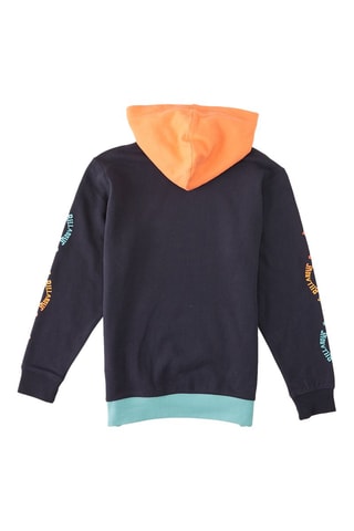 Sweat à capuche - Bleu marine et orange - Billabong