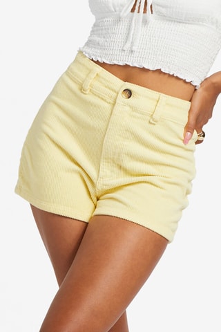 Short en velours taille haute Jaune - Billabong