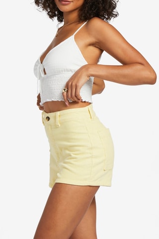 Short en velours taille haute Jaune - Billabong