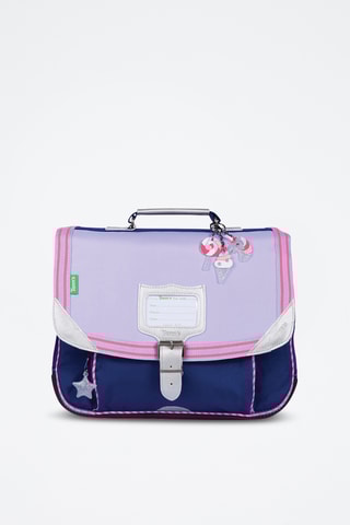 Cartable Lisa - Mauve et bleu marine