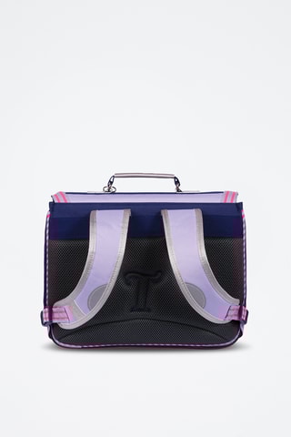 Cartable Lisa - Mauve et bleu marine