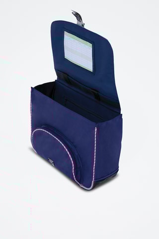 Cartable Lisa - Mauve et bleu marine
