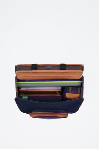 Cartable Lisa - Mauve et bleu marine