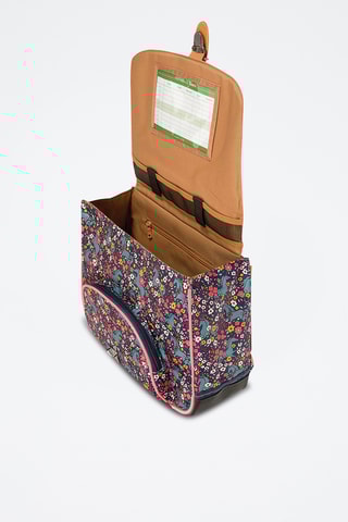 Cartable Alba - Vieux rose et bleu marine