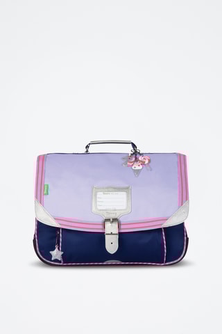 Cartable Lisa - Mauve et bleu marine