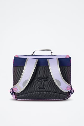 Cartable Lisa - Mauve et bleu marine