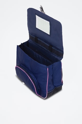 Cartable Lisa - Mauve et bleu marine