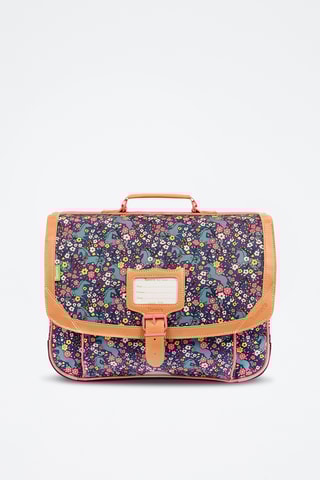 Cartable Alba - Vieux rose et bleu marine