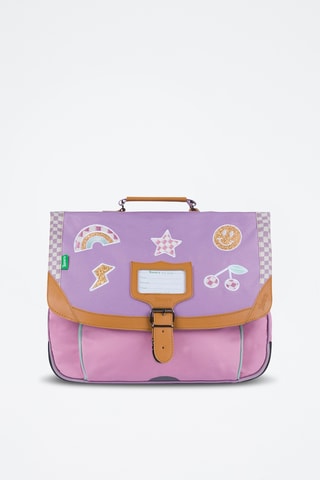 Cartable Manon - Violet et rose 
