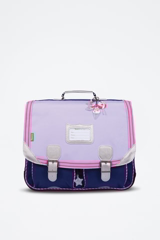 Cartable Lisa - Mauve et bleu marine