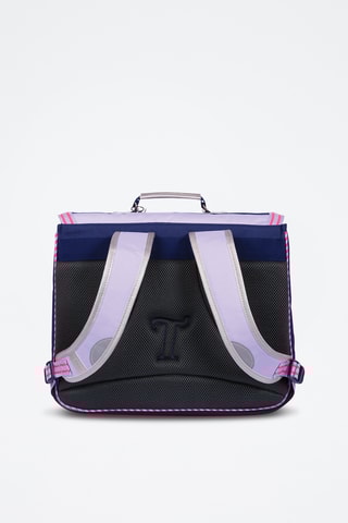 Cartable Lisa - Mauve et bleu marine
