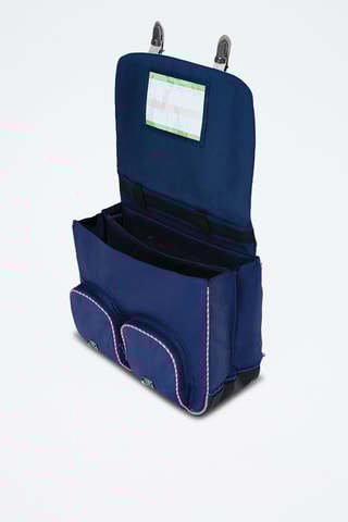 Cartable Lisa - Mauve et bleu marine