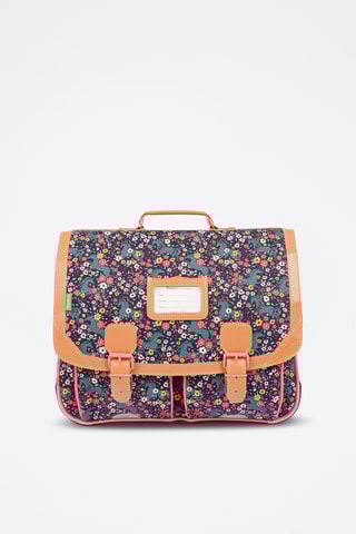 Cartable Alba - Vieux rose et bleu marine
