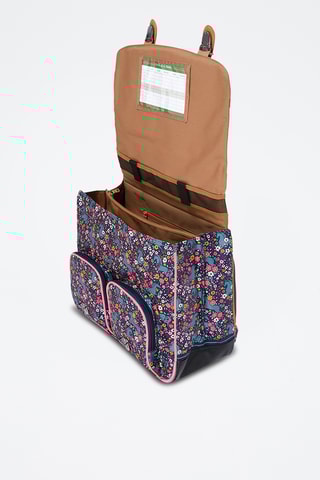 Cartable Alba - Vieux rose et bleu marine