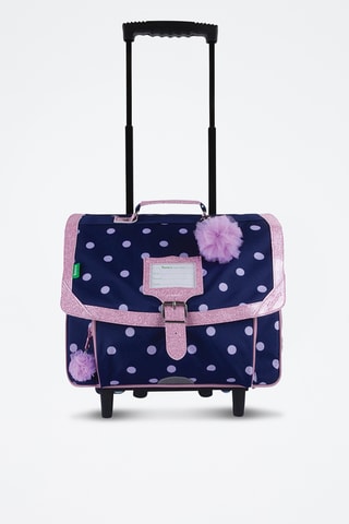 Cartable Romy à roulettes - Bleu marine