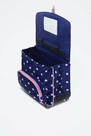 Cartable Romy à roulettes - Bleu marine