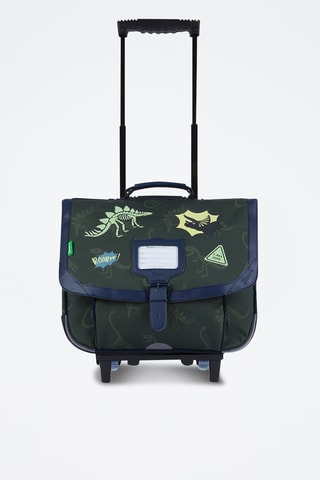 Cartable à roulettes Timothée - Kaki