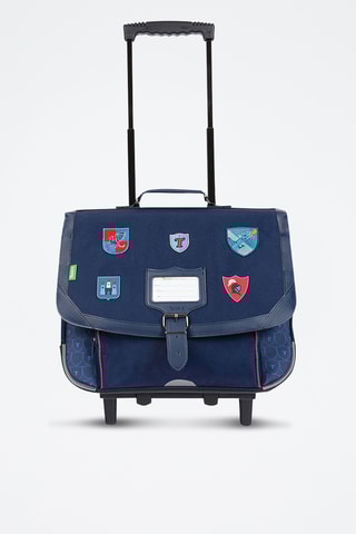 Cartable à roulettes Lancelot - Bleu marine 