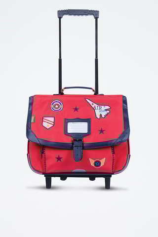 Cartable à roulettes Antoine - Rouge