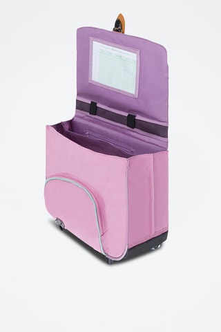 Cartable à roulettes Manon - Violet et rose 