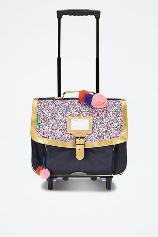 Cartable à roulettes Antonia 38 cm Bleu marine