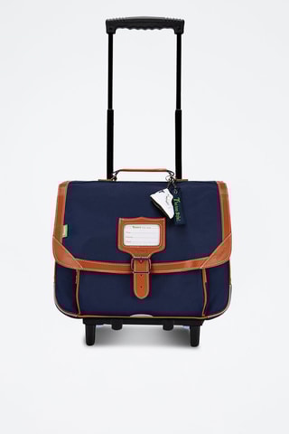 Cartable à roulettes Camille 38 cm - Bleu marine
