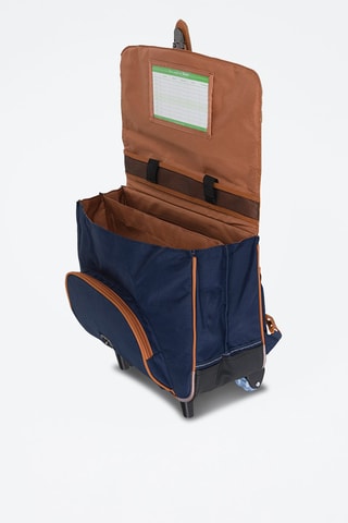 Cartable à roulettes Camille 38 cm - Bleu marine
