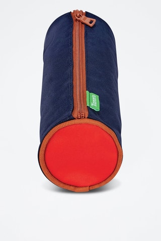 Trousse ronde Arthur - Bleu marine et rouge
