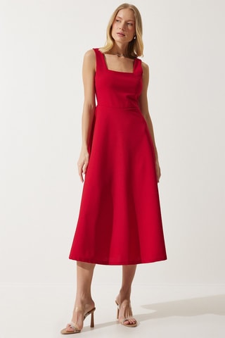 Robe midi - Rouge