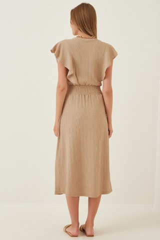 Robe midi - Beige